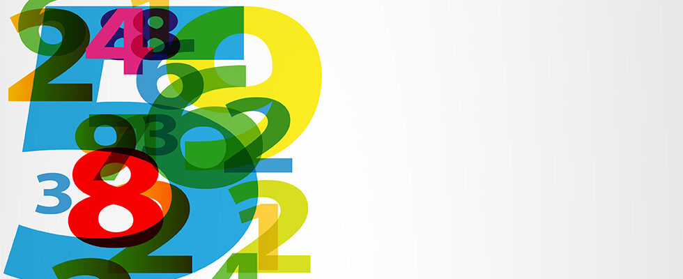 illustration of floating numbers overlapping