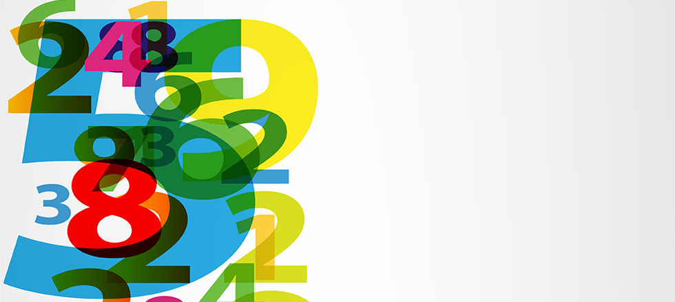 illustration of floating numbers overlapping