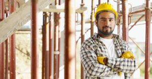 hispanic construction worker onsite
