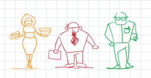 Illustration of workplace communication barriers