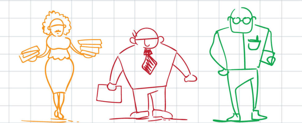 Illustration of workplace communication barriers