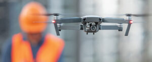 drone in use on a construction site