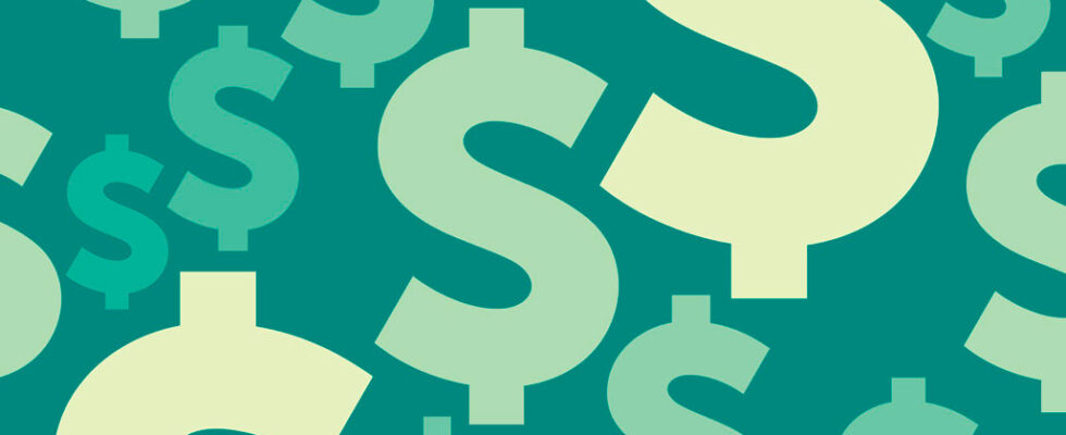 illustration of dollar signs