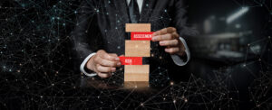 Risk assessment and business strategy illustration
